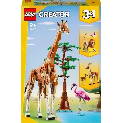 Konstruktorius LEGO® Creator 3in1 Laukiniai safario gyvūnai 31150 Konstruktorius LEGO® Creator 3in1 Laukiniai safario gyvūnai 31150