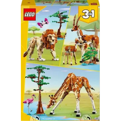 Konstruktorius LEGO® Creator 3in1 Laukiniai safario gyvūnai 31150 Konstruktorius LEGO® Creator 3in1 Laukiniai safario gyvūnai 31150
