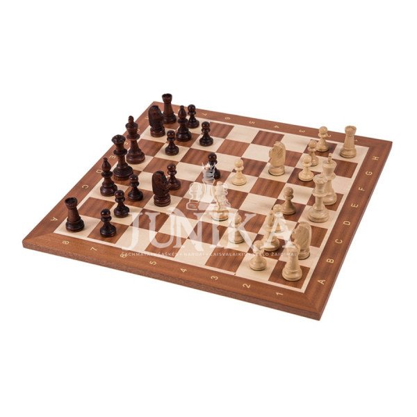 Turnyriniai šachmatai Nr. 5 Staunton 48x48cm (su lenta)