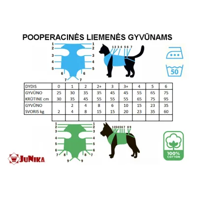 (XS) Gyvūnų pooperacinė liemenė Nr. 0 (XS) Gyvūnų pooperacinė liemenė Nr. 0