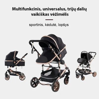 Universalus vežimėlis PeppyPram Cruiser 3in1 Universalus vežimėlis PeppyPram Cruiser 3in1