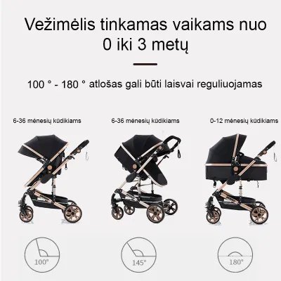 Universalus vežimėlis PeppyPram Cruiser 3in1 Universalus vežimėlis PeppyPram Cruiser 3in1