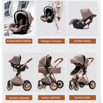 Universal stroller Pure Joy Luxe 3in1